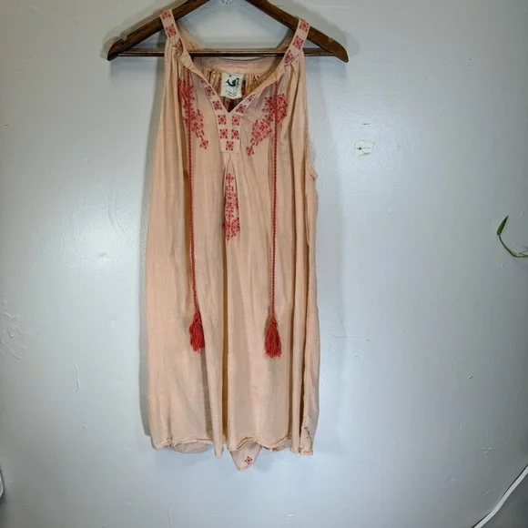 Anthropologie Desert Rose Boho Beach Midi Dress Small 100% cotton embroidered - Picture 13 of 14